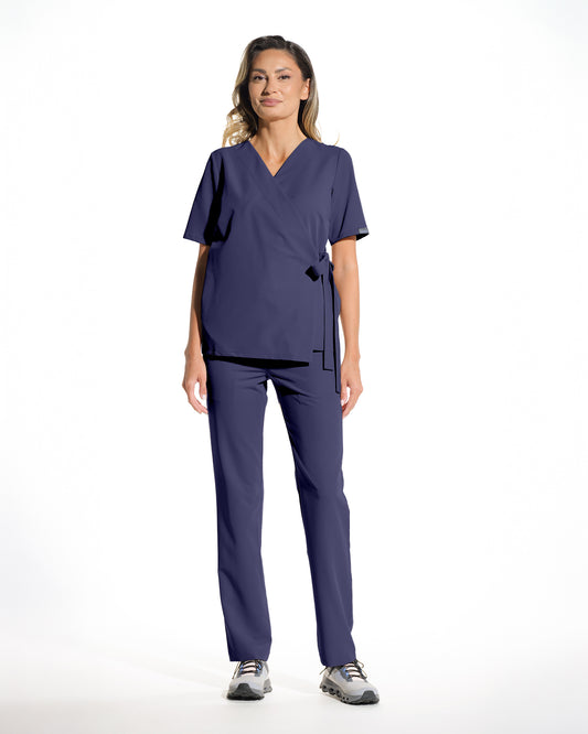 Bluza medicala lejera ANAIS navy - vedere frontala