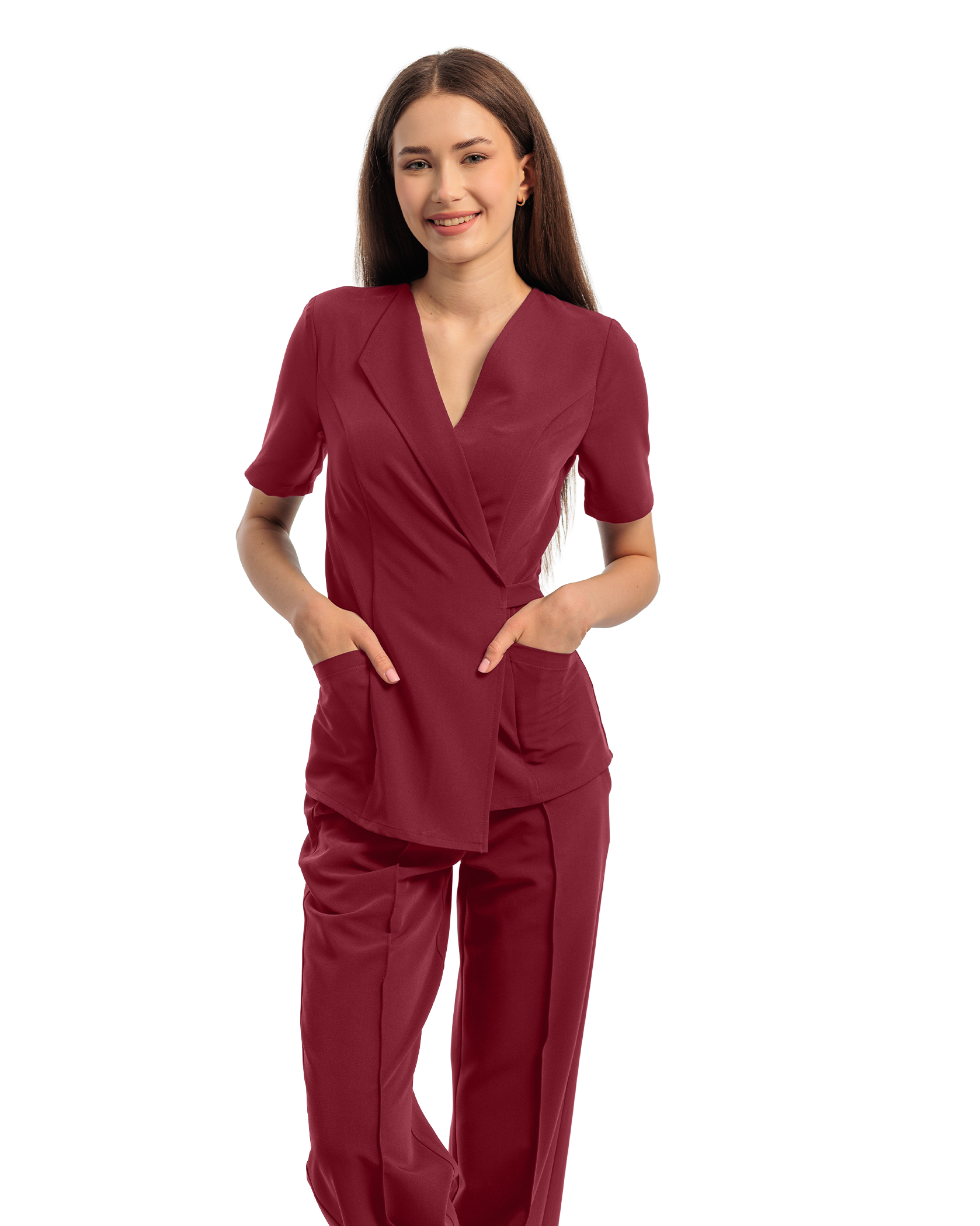 SIENA bluza medicala bordo - Imagine 5