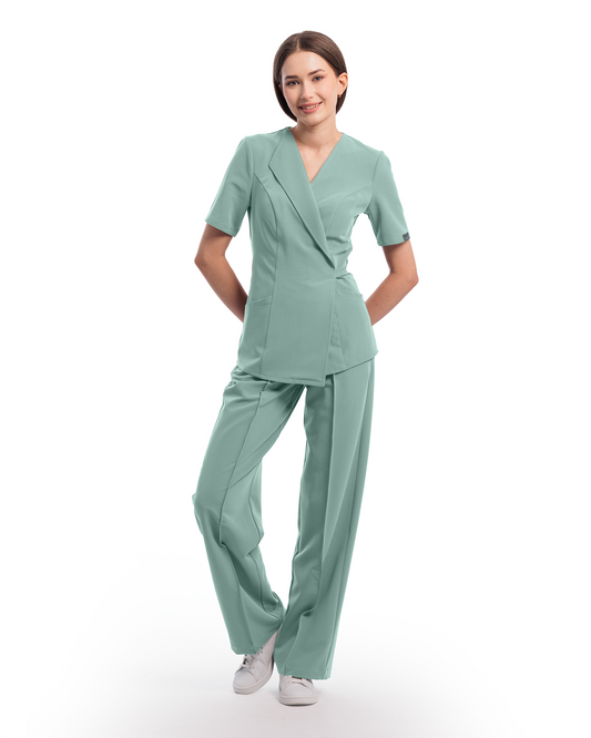 Bluza medicala lejera SIENA jad - pozitie laterala