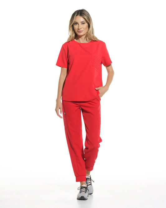 Pantaloni medicali dama UTILITY rosu