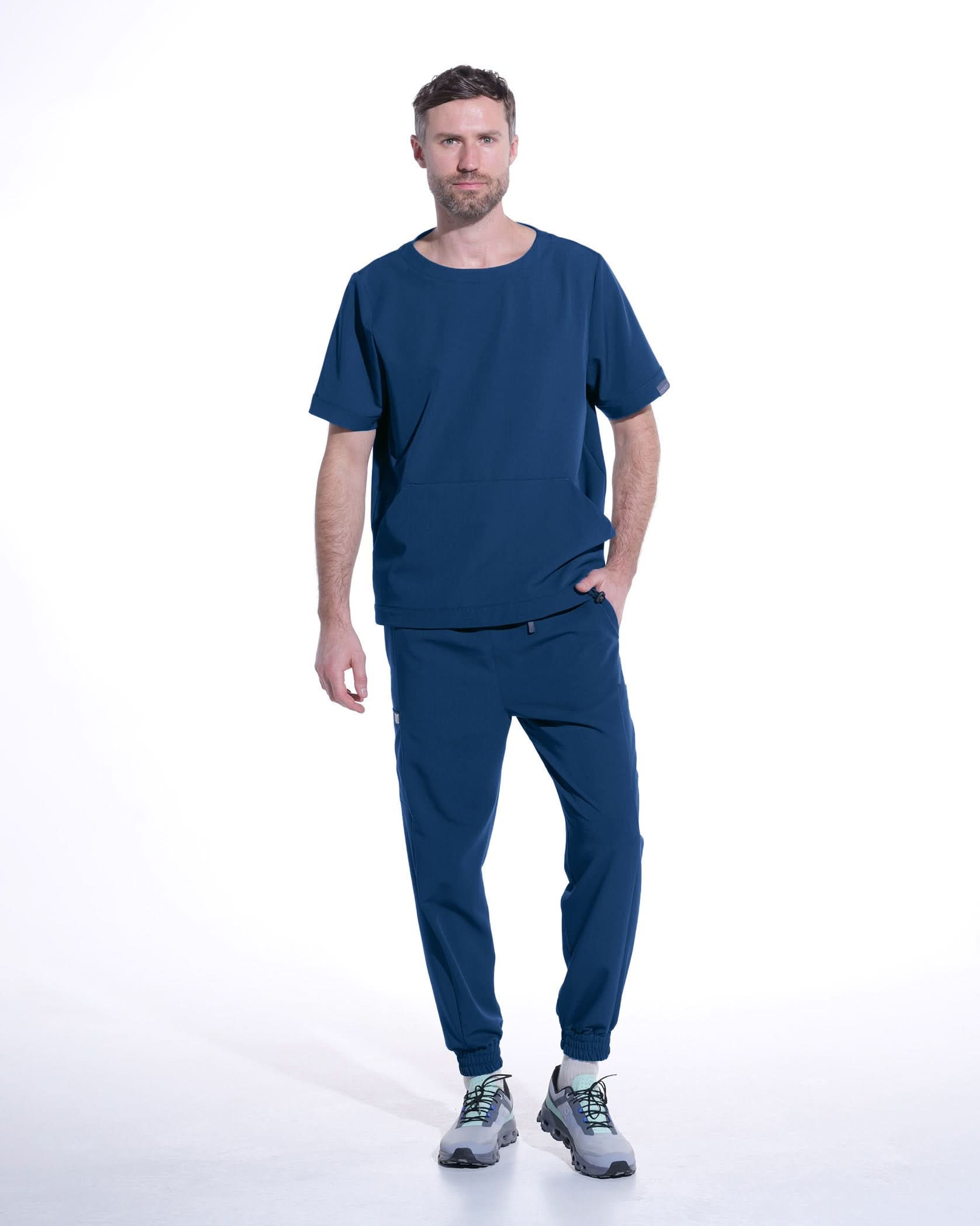 Bluza medicala barbati EVER royal blue - 1zero1.ro