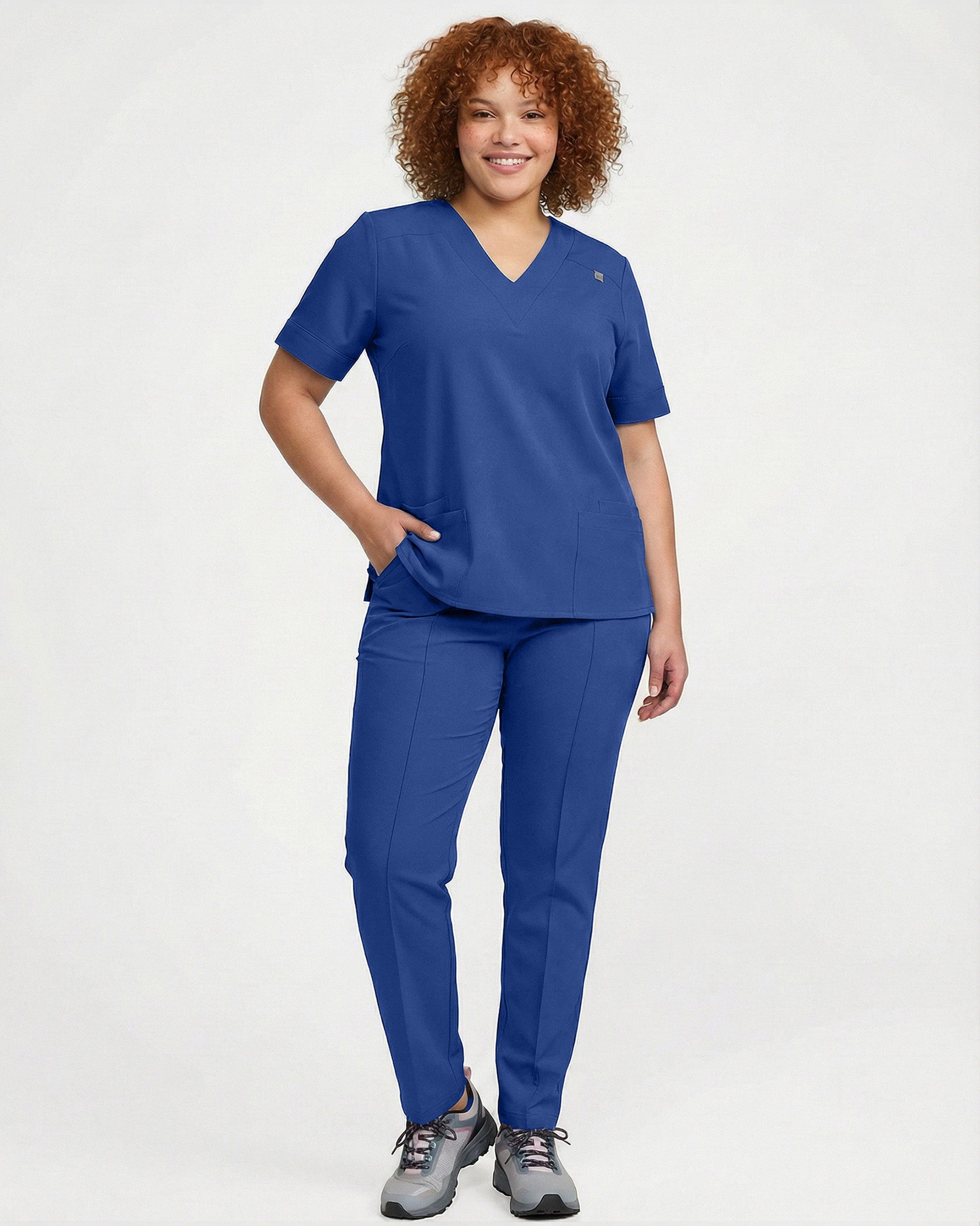 VERSO Royal Blue Scrub Top - Image 5