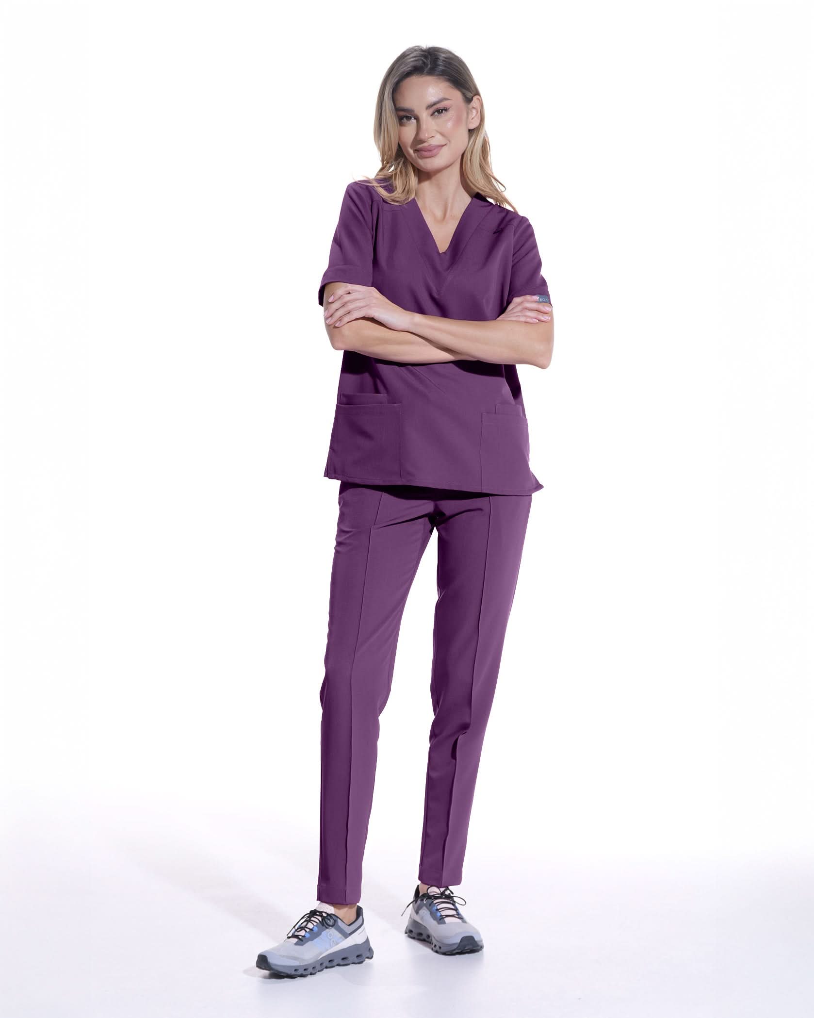Costum medical CLASIC Plum - Imagine 5