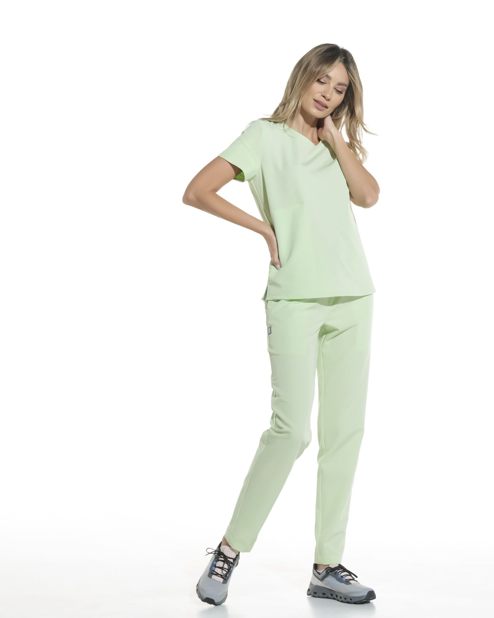 Bluza medicala AMBRA matcha - 1zero1.ro