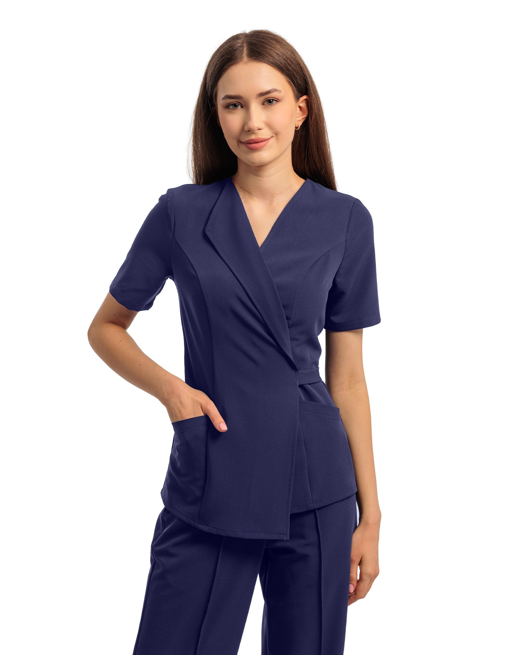 Costum medical STUDIO Navy - Detalii close up