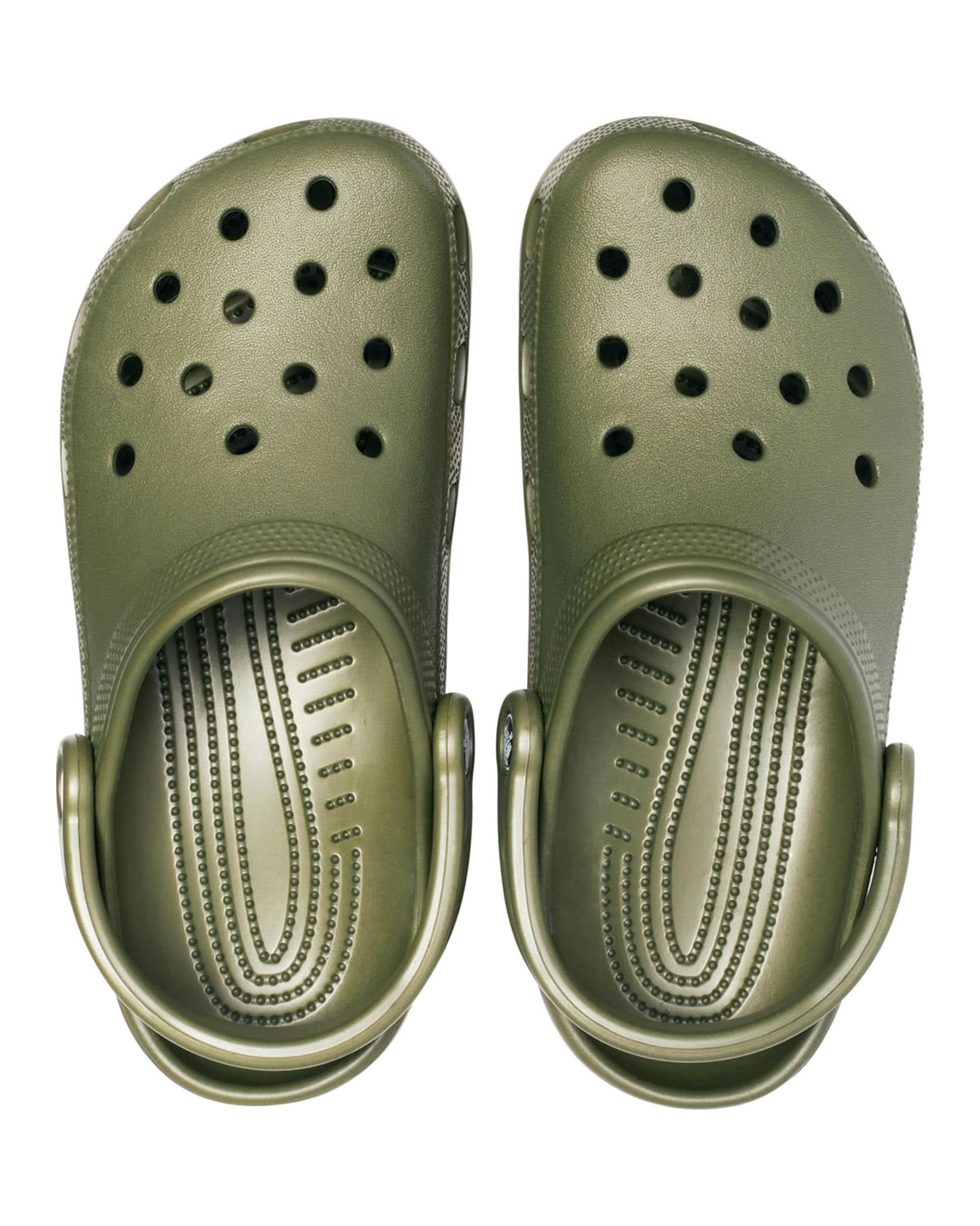 Saboti CROCS CLASSIC Army Green - Detalii close up