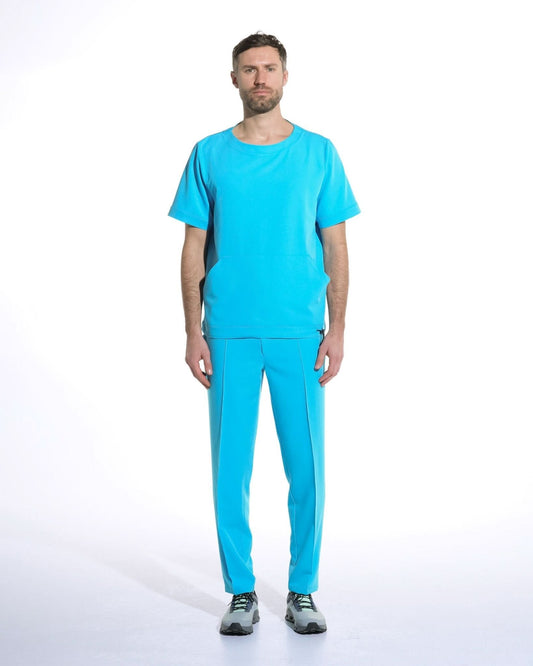 Pantaloni medicali barbati NORM acvamarin - 1zero1.ro