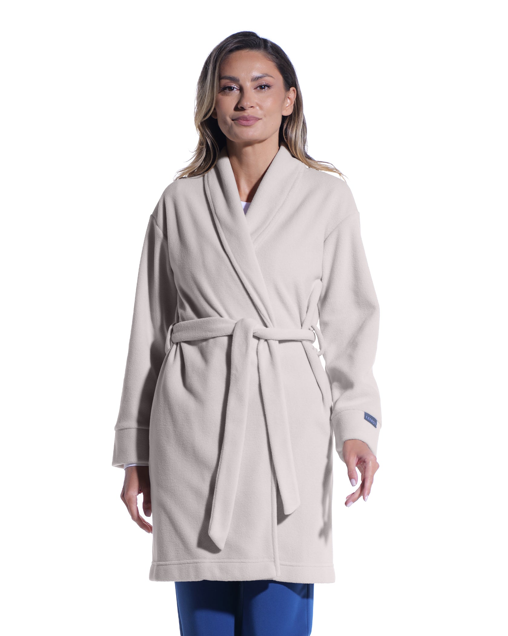 Halat medical dama SOFT grej - Detalii close up