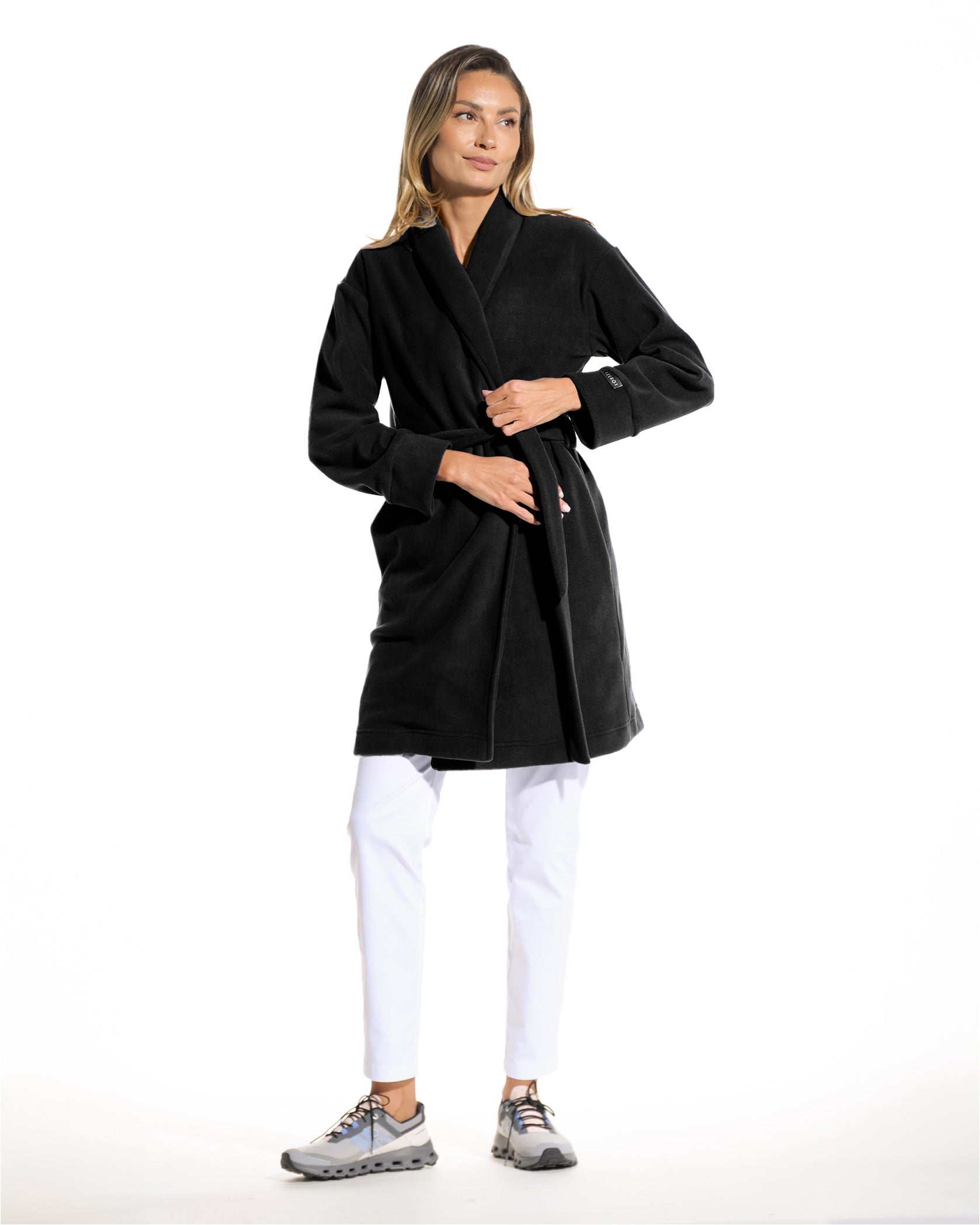 Halat medical dama SOFT negru - Imagine 4