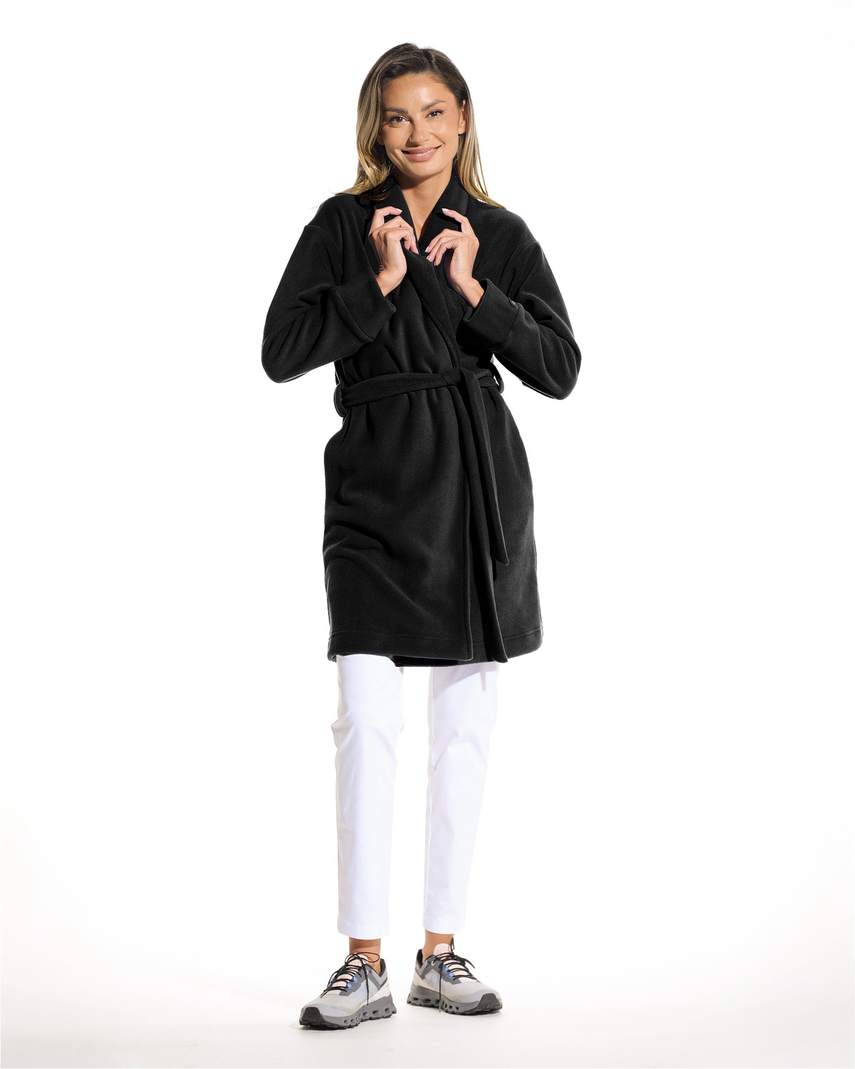 Halat medical dama SOFT negru - Imagine 5