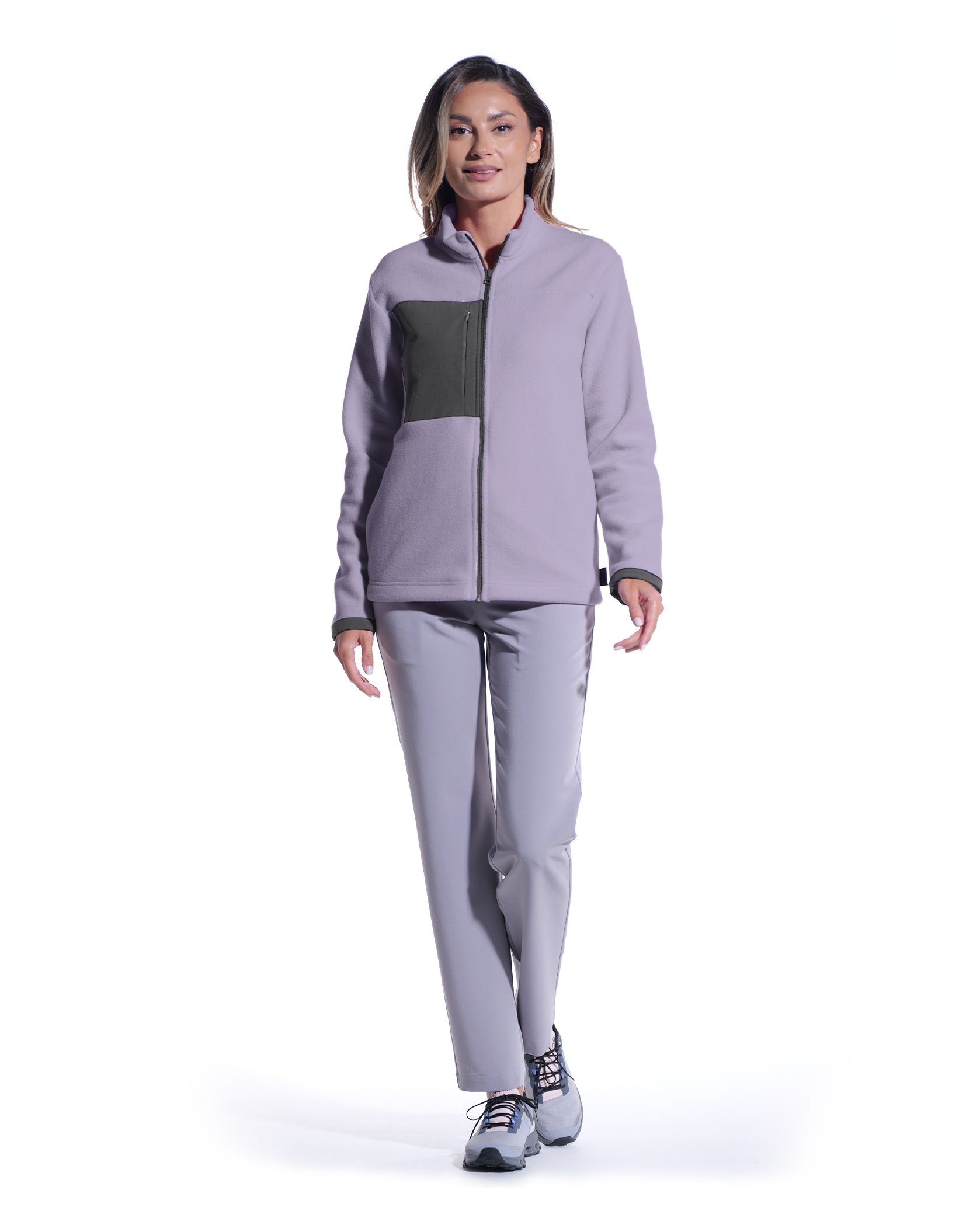 Jacheta medicala dama CLOUD lila - Vedere frontala