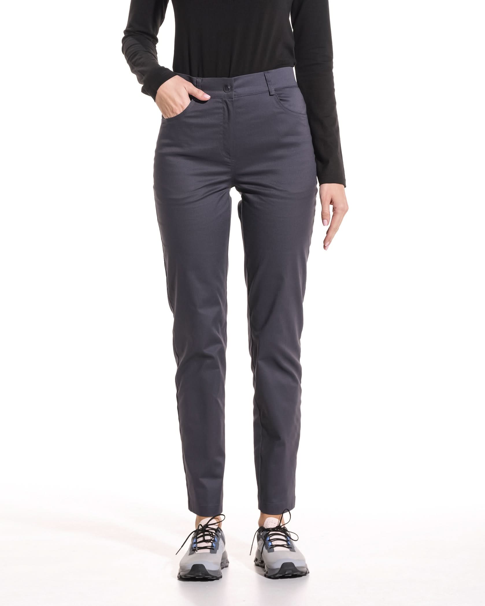 Pantaloni medicali JEANS gri dama - 1zero1.ro