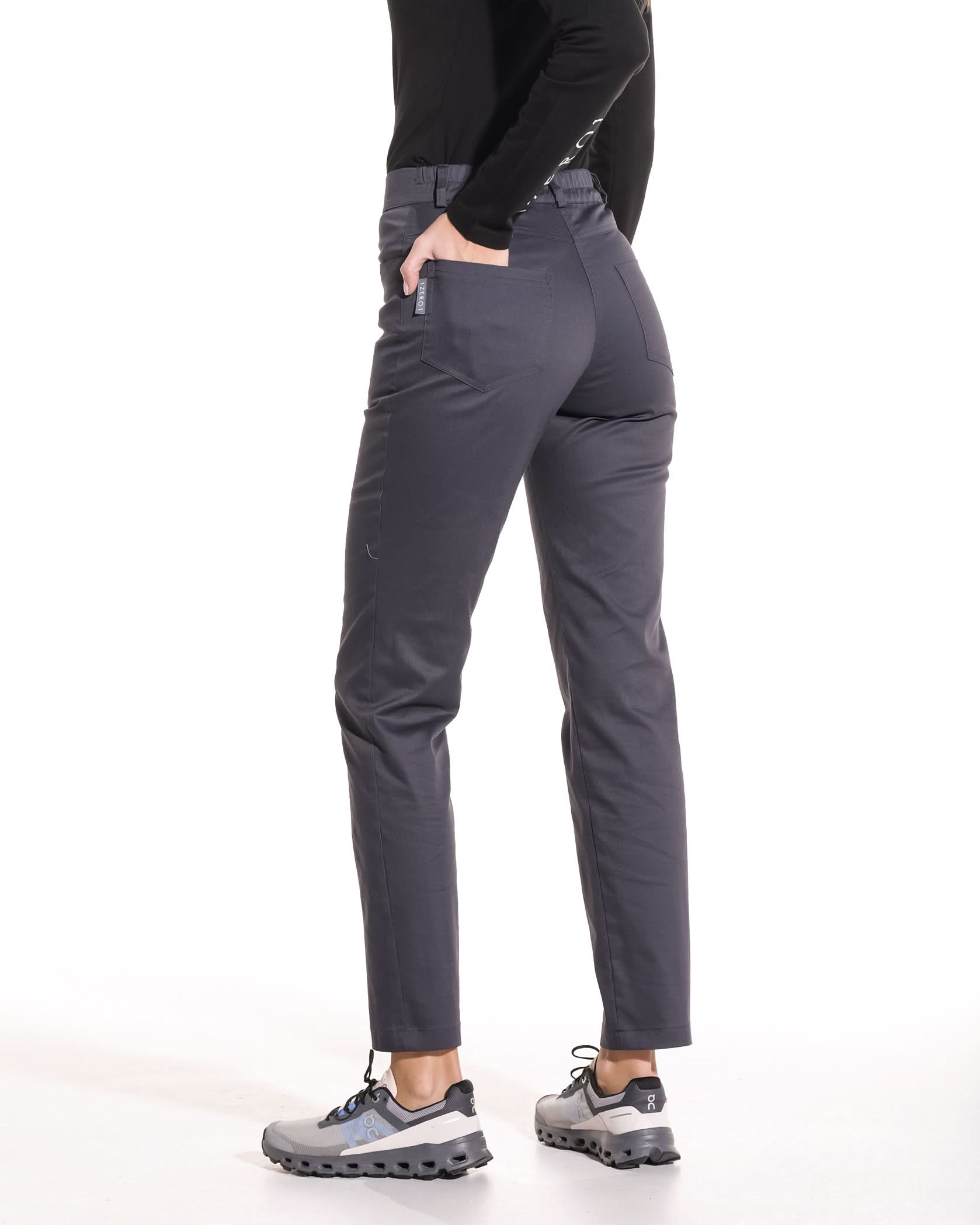 Pantaloni medicali JEANS gri dama - 1zero1.ro