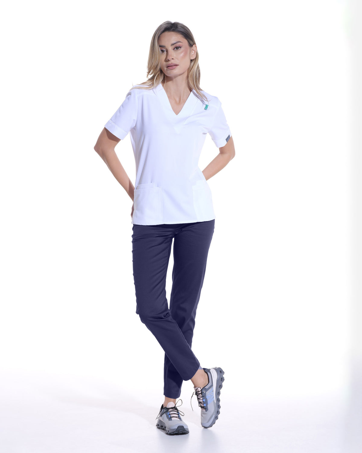 Pantaloni medicali JEANS navy dama