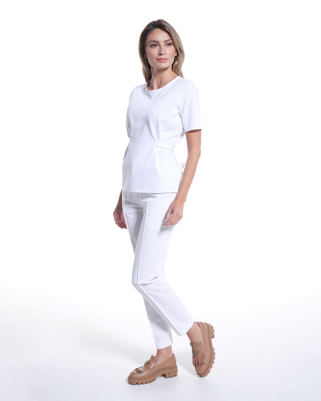 Bluza medicala THALYA alba - 1zero1.ro