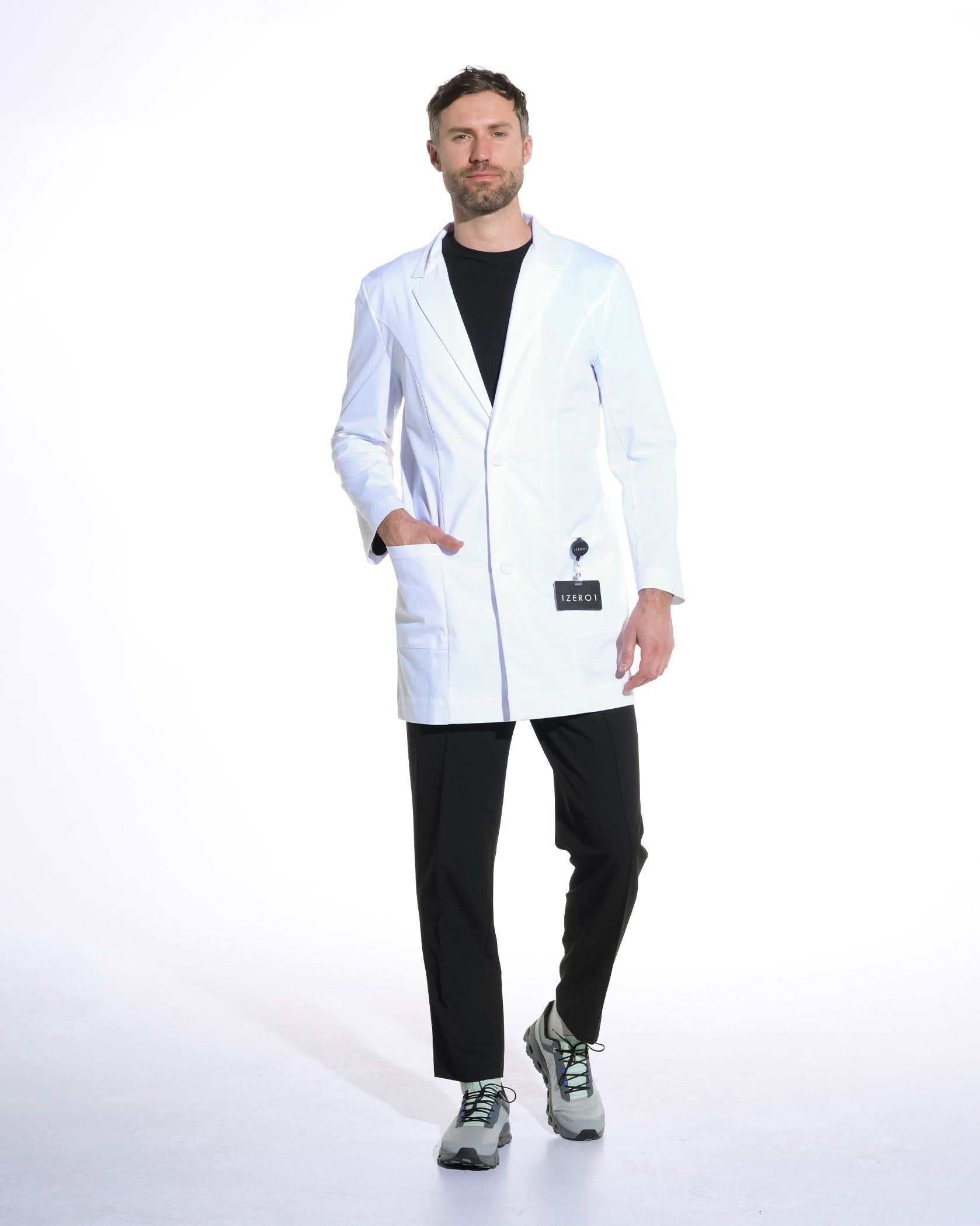Halat medical barbati EDRIC alb - 1zero1.ro