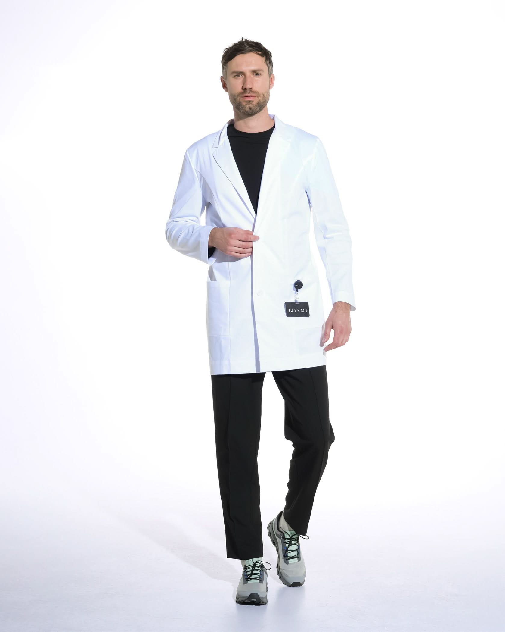 Halat medical barbati EDRIC alb - 1zero1.ro