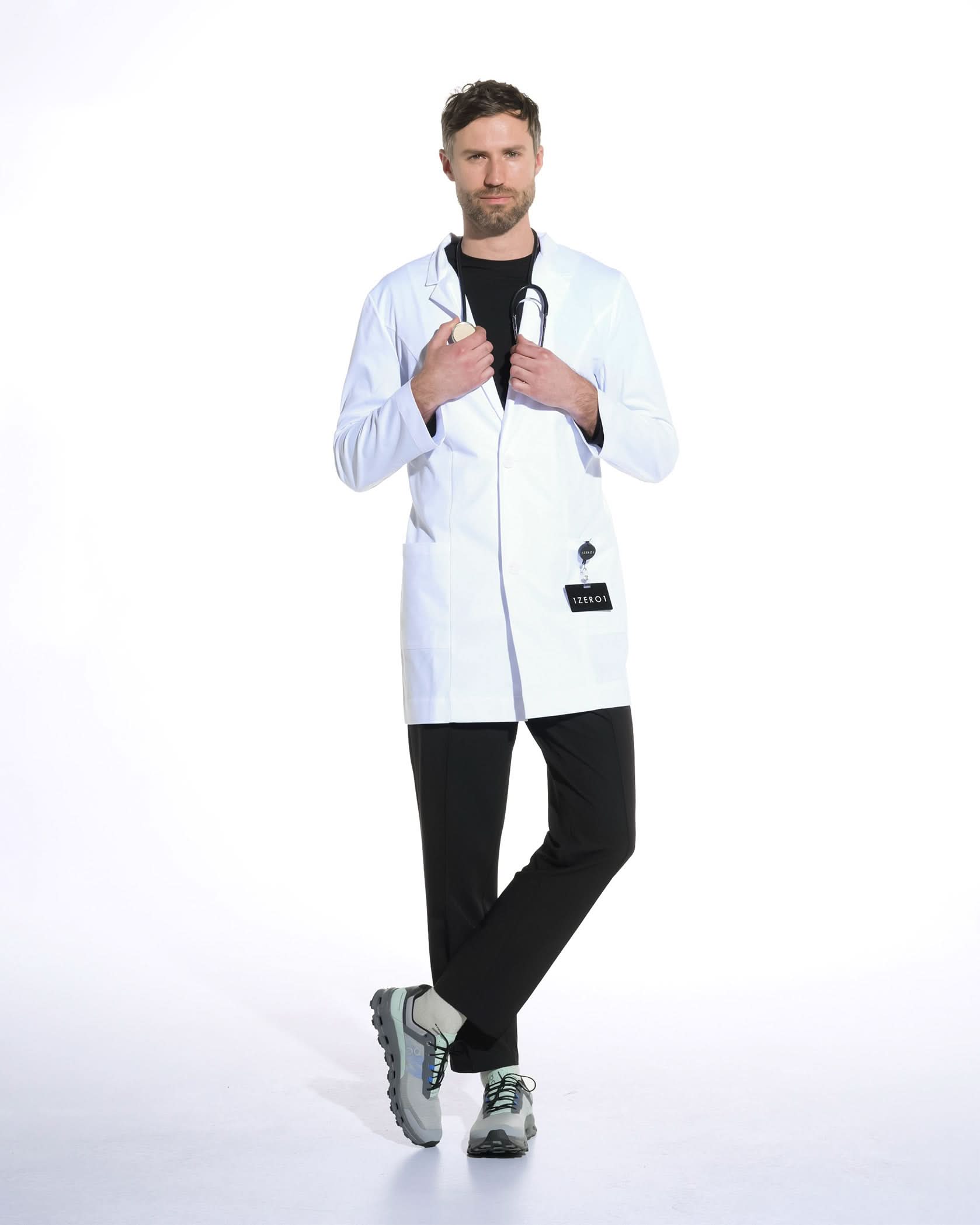 Halat medical barbati EDRIC alb - 1zero1.ro