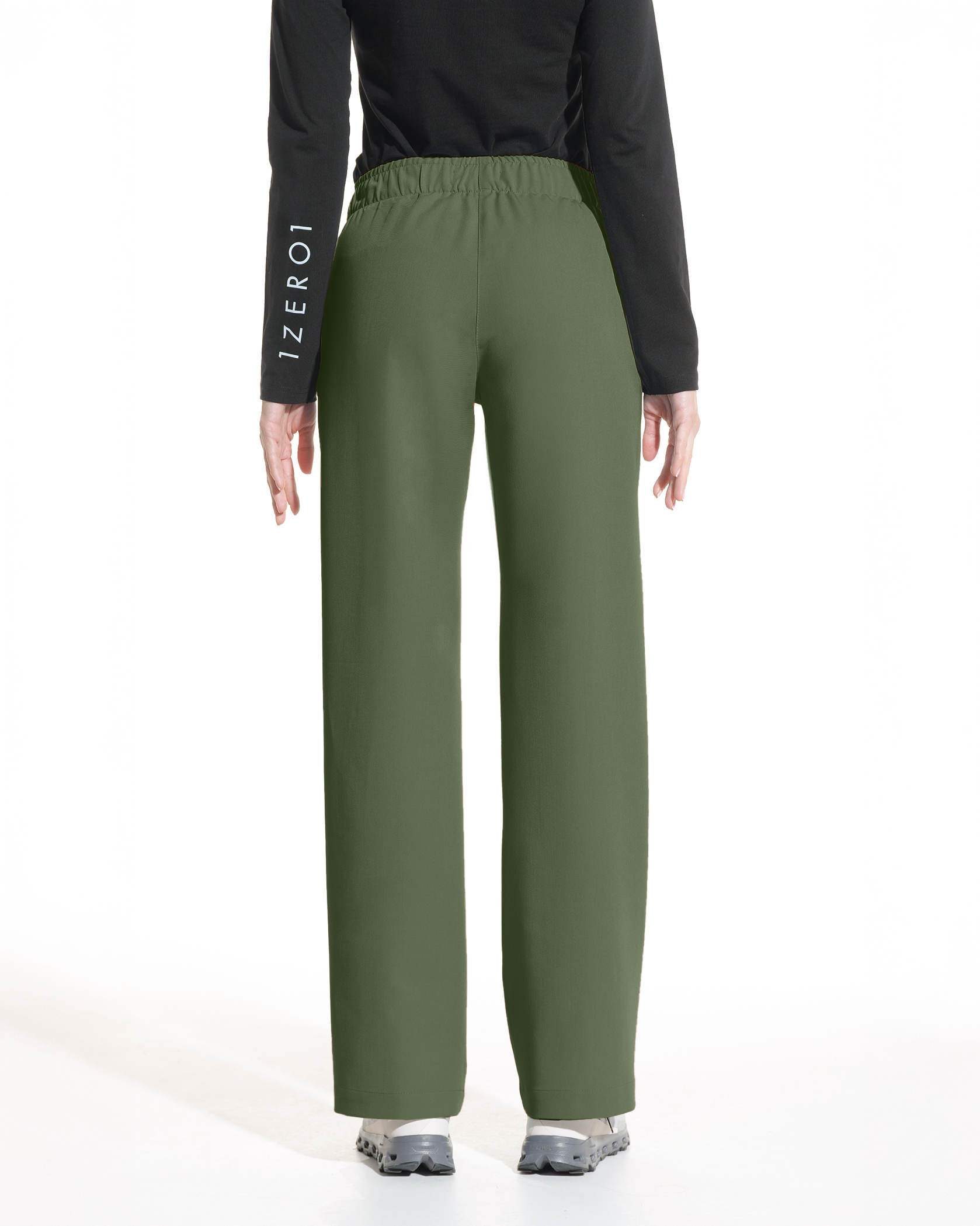 PALAZZO pantaloni medicali olive - Imagine 4