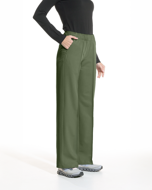 PALAZZO pantaloni medicali olive