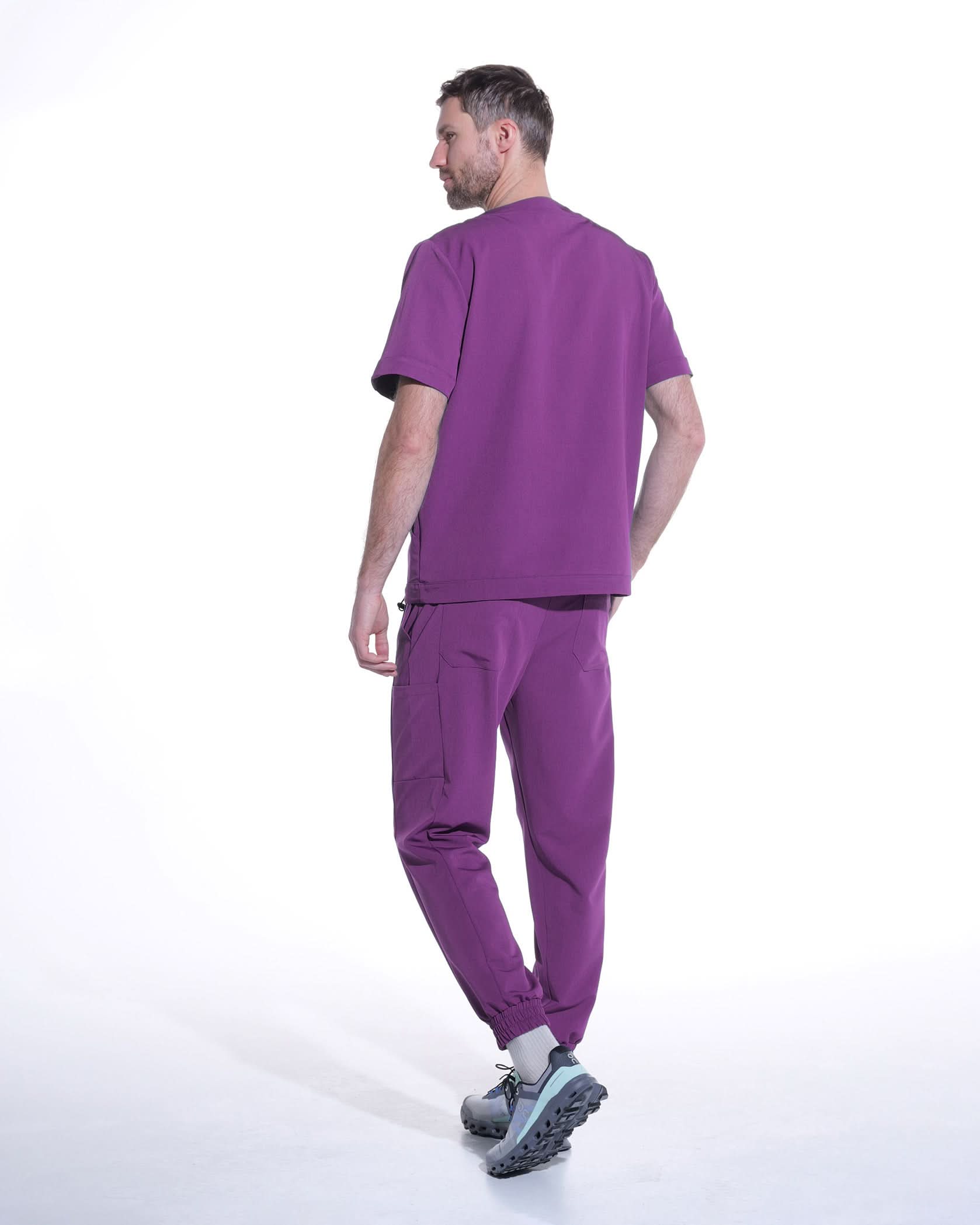 Bluza medicala barbati EVER plum - 1zero1.ro