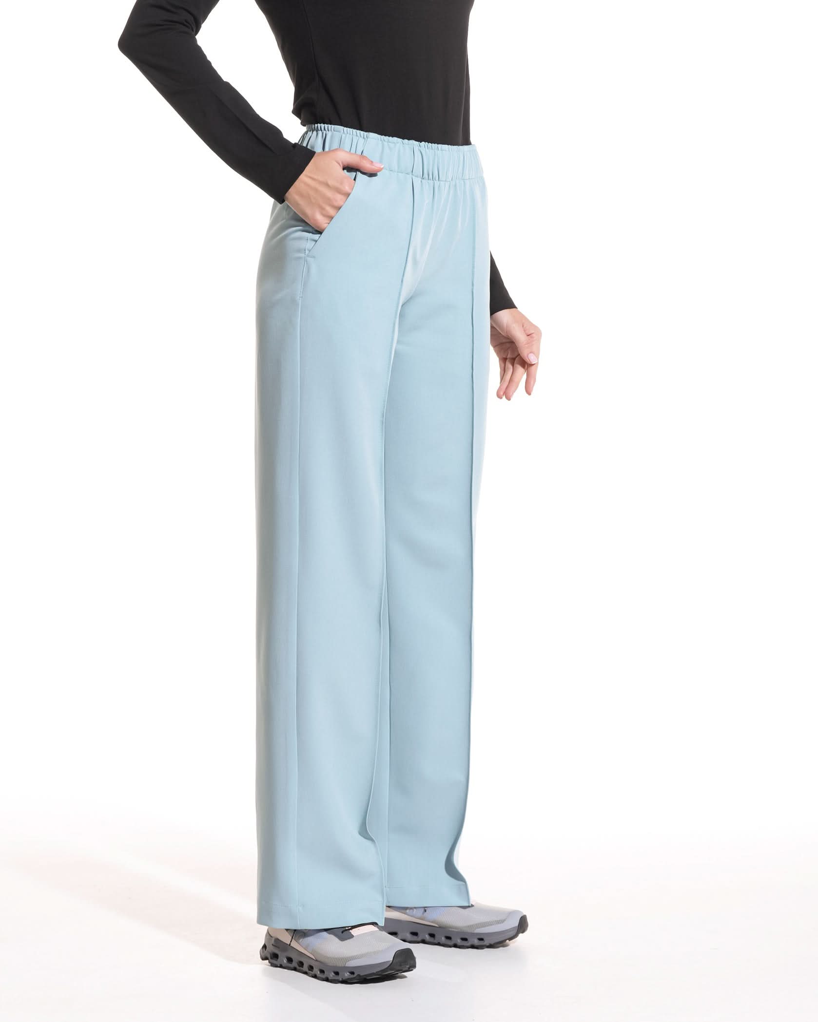 Pantaloni PALAZZO blue - 1zero1.ro