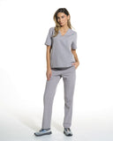 Pantaloni medicali drepti LINEA gri - 1zero1.ro