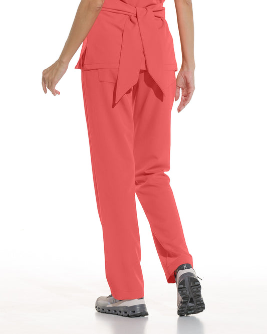 Pantaloni medicali dama LINEA salmon - detaliu spate
