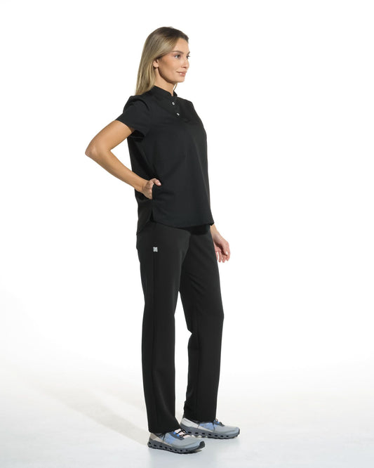 Pantaloni medicali drepti LINEA negru - 1zero1.ro