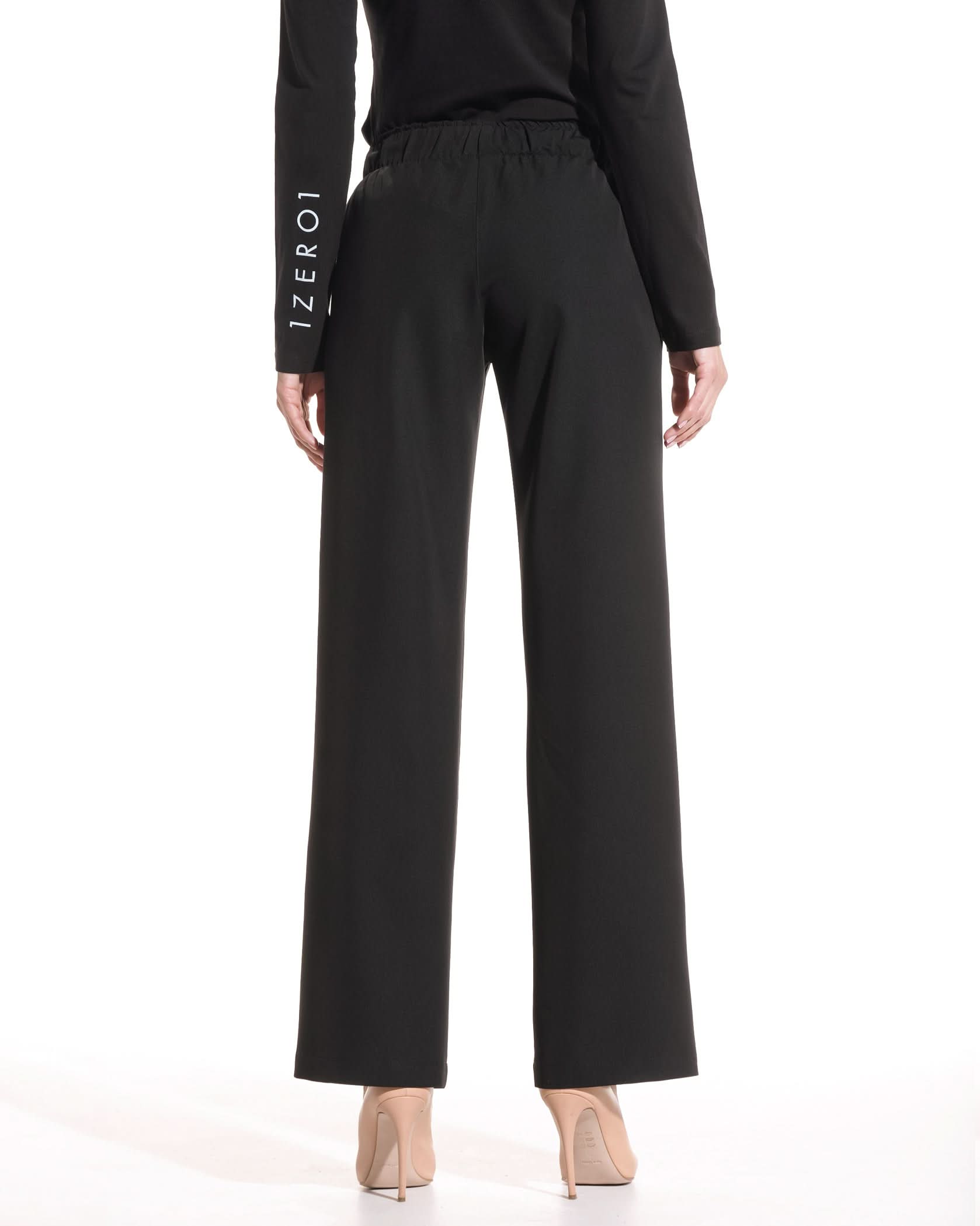 Pantaloni PALAZZO negru - 1zero1.ro