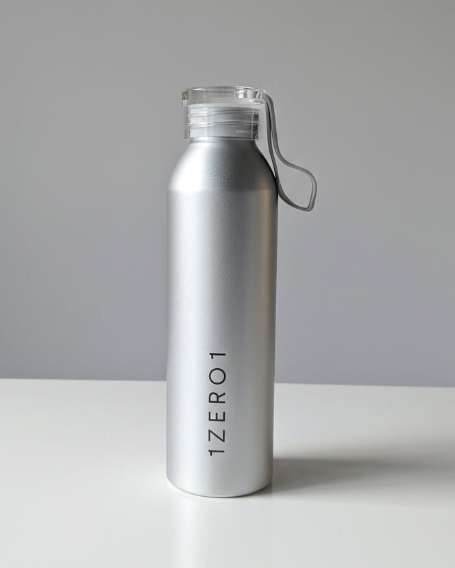 Sticla argintie pentru apa