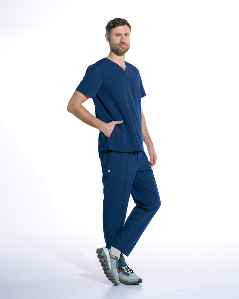 Pantaloni medicali barbati NORM royal blue