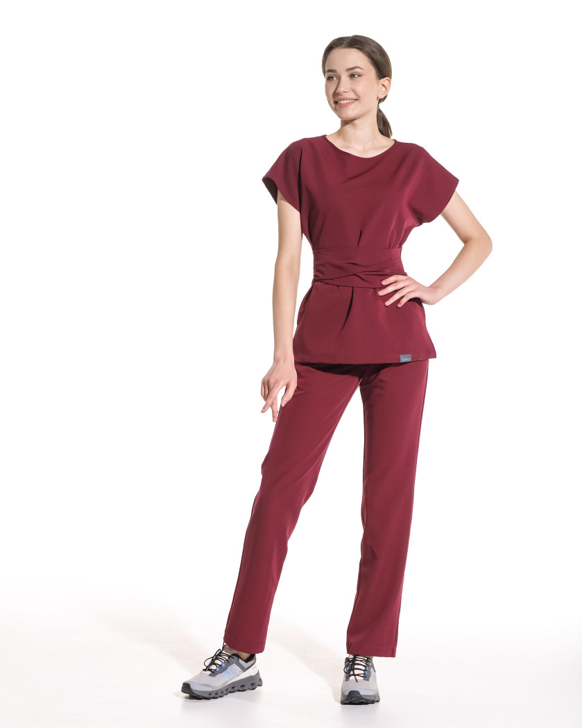 Pantaloni medicali LINEA si bluza CELESTE