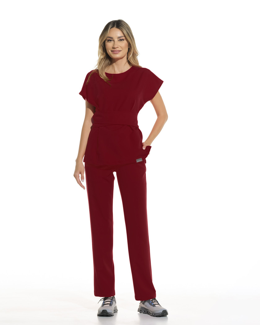 Pantaloni medicali drepti LINEA bordo