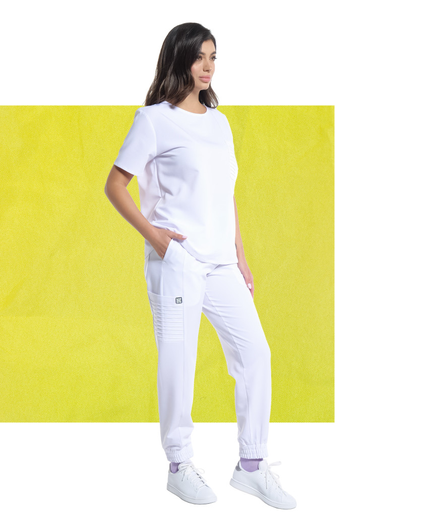 Pantaloni medicali UTILITY alb