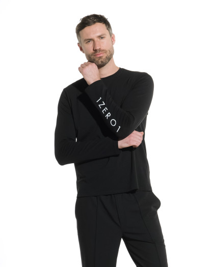 Bluza cu maneca lunga pentru barbati TRUE negru