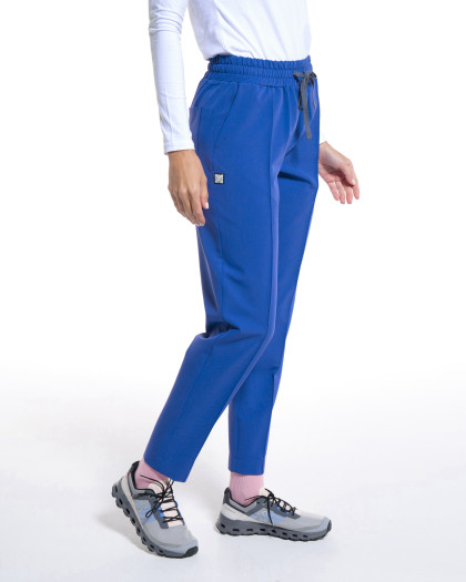 Pantaloni medicali conici cu betelie elastica norma mov 4